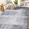 World Rug Gallery Contemporary Distressed Boxes Weather Resistant Indoor/Outdoor Area Rug 5' x 7' Gray 4032GRAY5X7 - alternate 10
